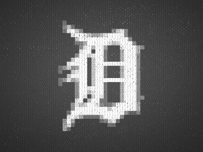 Detroit D d detroit lettering lowres old english pixel pixelated