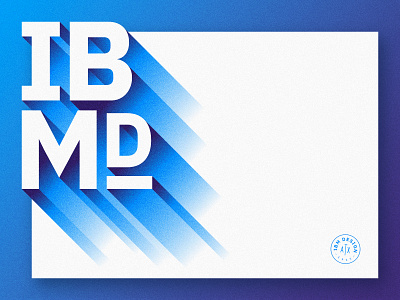IBMd austin badge gradient ibm ibm design ibm plex illustration illustrator shadow type typography