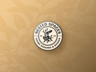 Nested Spaces | Badge badge bird branding circle home illustration logo nest