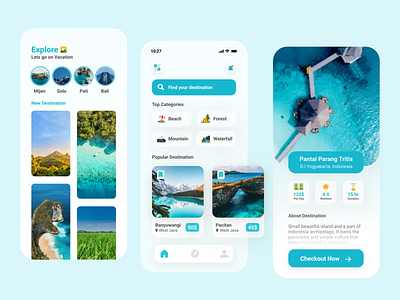 Travel & Vacation app in Glassmorphism by Abdulfakhmi Alfauzi⚡️ on Dribbble