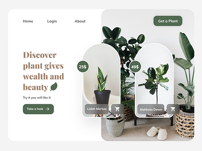 Plant Landing Page Website Concept