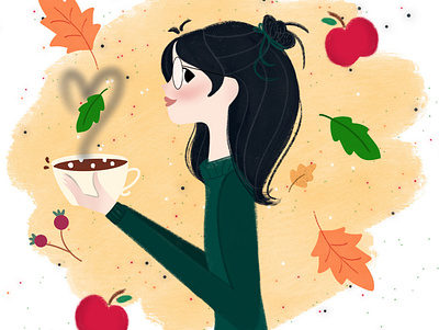 Celebrating Fall! autumn autumn leaves fall illustration marshmallow