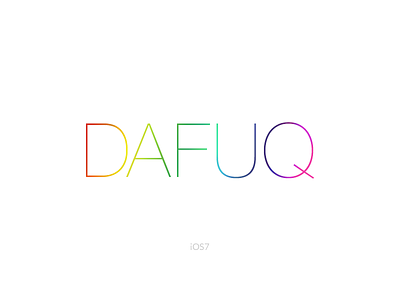 Ios7 dafuq? bright dafuq funny helvetica ios7 joke rainbow redesign stevejobsiscrying