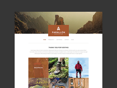 Outdoors Theme camping clean hiking outdoors template theme