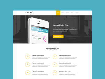 Simple Mobile App Theme