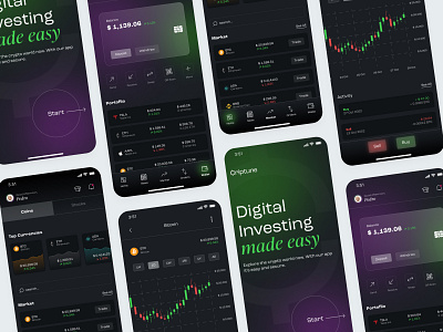 Criptune | Cripto and Stocks Wallet | Fintech App Design