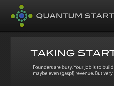 Quantum Startups cs3 logo design startups web design web ui