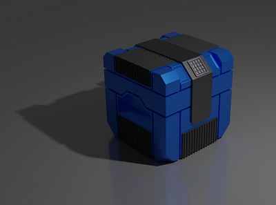 Sci-Fi Crate 3d blender low poly