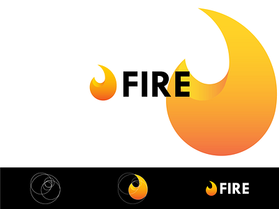 FIRE brand brand identity branding circular creative design designer golden icon logo logo design logo designer logo mark logodesign ui ux vector