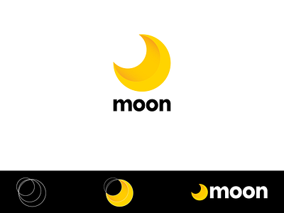 Moon branding circular creative design flat icon illustration illustrator logo logo design logo designer logo mark moon ui
