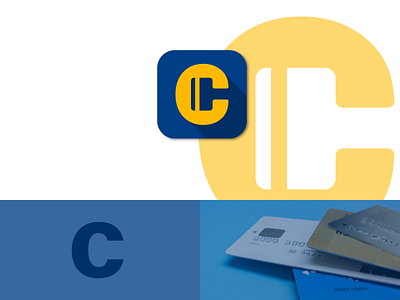 Credit card App Icon app icon branding creative design icon illustrator lettermark logo logo design logo designer logo mark negative space
