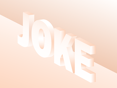 JOKE 3d creative design digitalart illustration illustrator logo designer modern typography vector