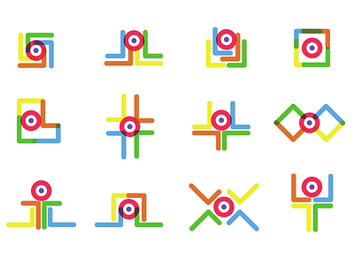 4L, O and Dot Logo Collection illustrator logo logodesign