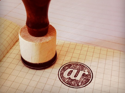 Alana Rubber Stamp black branding circle identity ink logo personal branding rubber stamp stamp texture wood