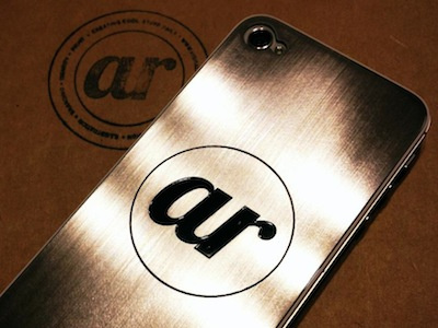 Custom Luxe Plate iPhone 4S Plate branding circle engraving identity illustrator iphone 4s logo luxe plates personal branding stainless steel