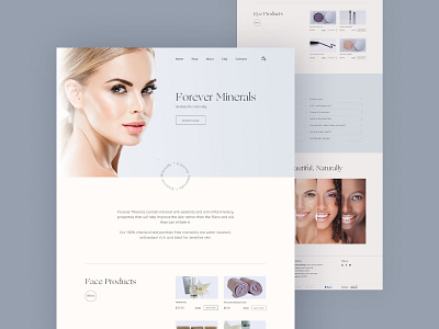 Website design for a cosmetics store cosmetics e commerce ecommerce minimalism ui uiux webdesign website