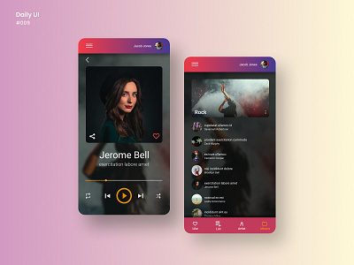 Music Player App design