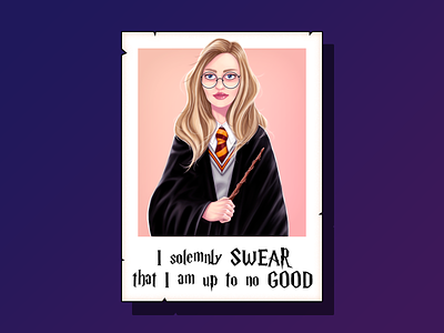 Harry Potter Quote Blonde Girl by PowKapow on Dribbble