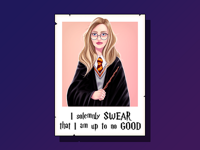 Harry Potter Quote Blonde Girl blond gryffindor harry potter quote harrypotter polaroid uptonogood wand witch