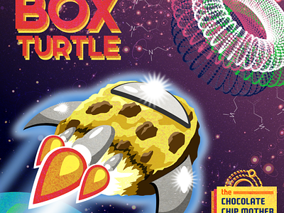 Box Turtle - The Chocolate Chip Mothership EP Artwork album artwork design illustration