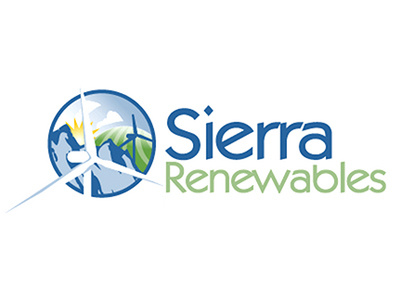 Sierra Renewables branding green identity logo