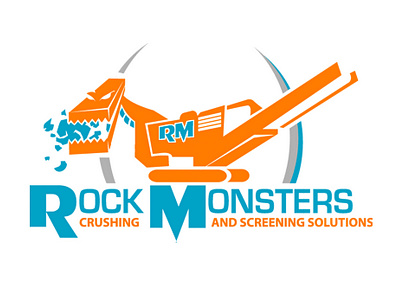 Rock Monsters branding construction identity logo rock