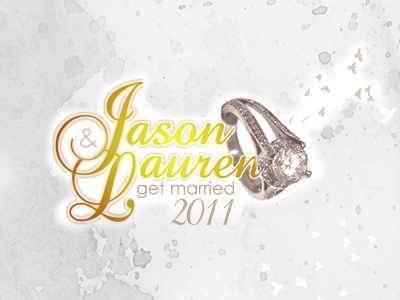 Jason & Lauren Get Married 2011 branding identity