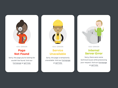 Strategyzer - Error Pages cards error error pages illustrations ui