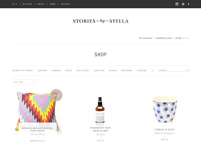 Shop Page Design shop design web design