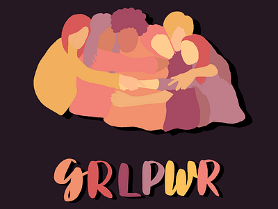 GRLPWR design grlpwr illustration internationalwomensday iwd2020 procreate procreateapp women