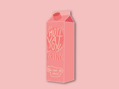 Motivation to go drink food illustration motivation pink youcandothis