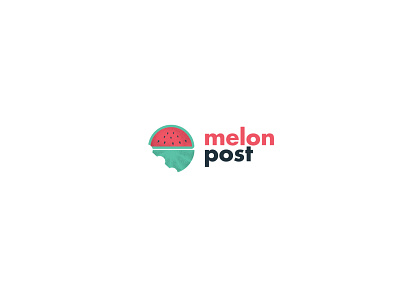 Melon Post app branding design icon illustration logo minimal pastel simple vector