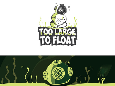 Too Large To Float brand identity branding creative design custom logo design fun illustration logo logodesign typography