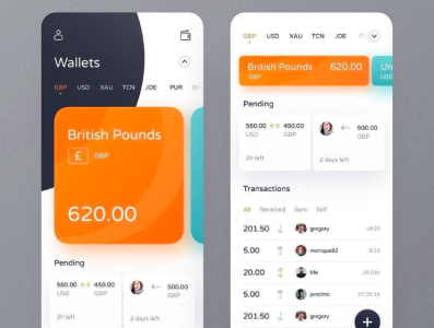 Wallet App app flat ios ux