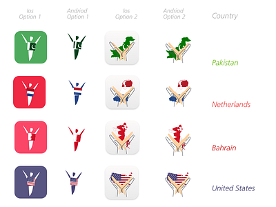 "Prayer For Nation" App icons bahrain brand flags identity illustration logo netherlands pakistan prayer states united