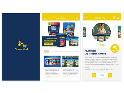 Plante Mart design e commerce flat ios mobile peanuts sharing ui