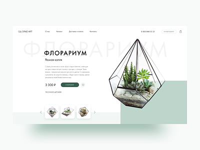 Floral store. Concept product card card clean concept ui web webdesign