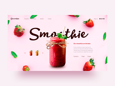 Strawberry smoothie concept 2