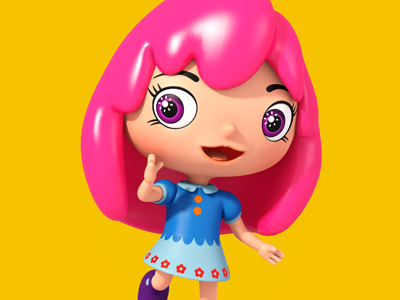 Lana 3d cartoon character design girl modo theodoru