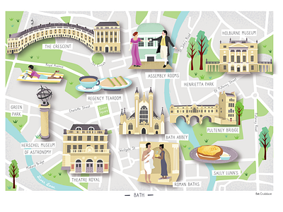 City of Bath Illustrated Map