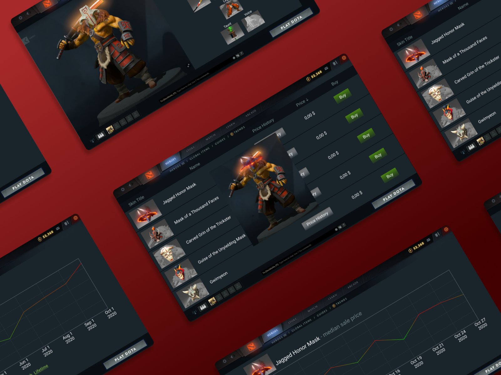 Dota 2 Marketplace Reimagination by Emil Voxby on Dribbble