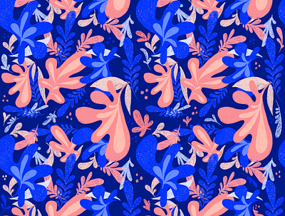 Blobby Pattern design floral illustration leaves pattern procreate surface design texture
