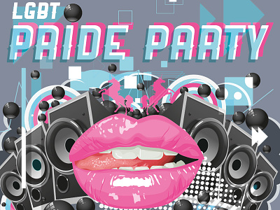 Lgbt Pride Party gay illustration lgbt lips party pride vector