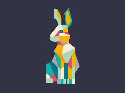 Lowpoly Rabbit adobe illustrator art digital illustration image lowpolyart polygon rabbit vector