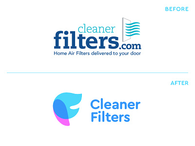 Cleaner Filters Rebrand branding logo