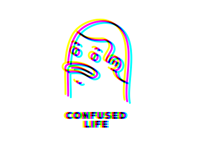 Confused Life cmyk confused design flat illustration illustrator life minimal vector