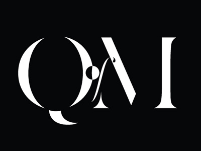Updated Q of M logo abstract classy crazy design didot edgy intelligent modern negative space wash