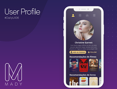 Daily UI User Profile 06 dailyui