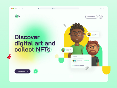 WEB SITE NFTS design typography ui