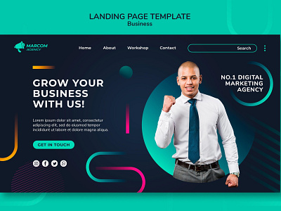 Landing Page design branding design illustration landing page logo ux